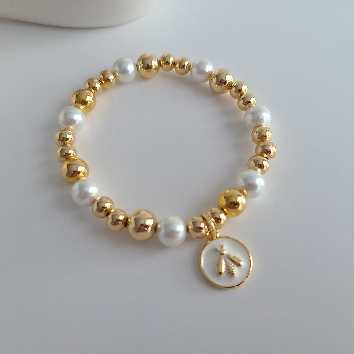 Bracelet Libellule & Perles