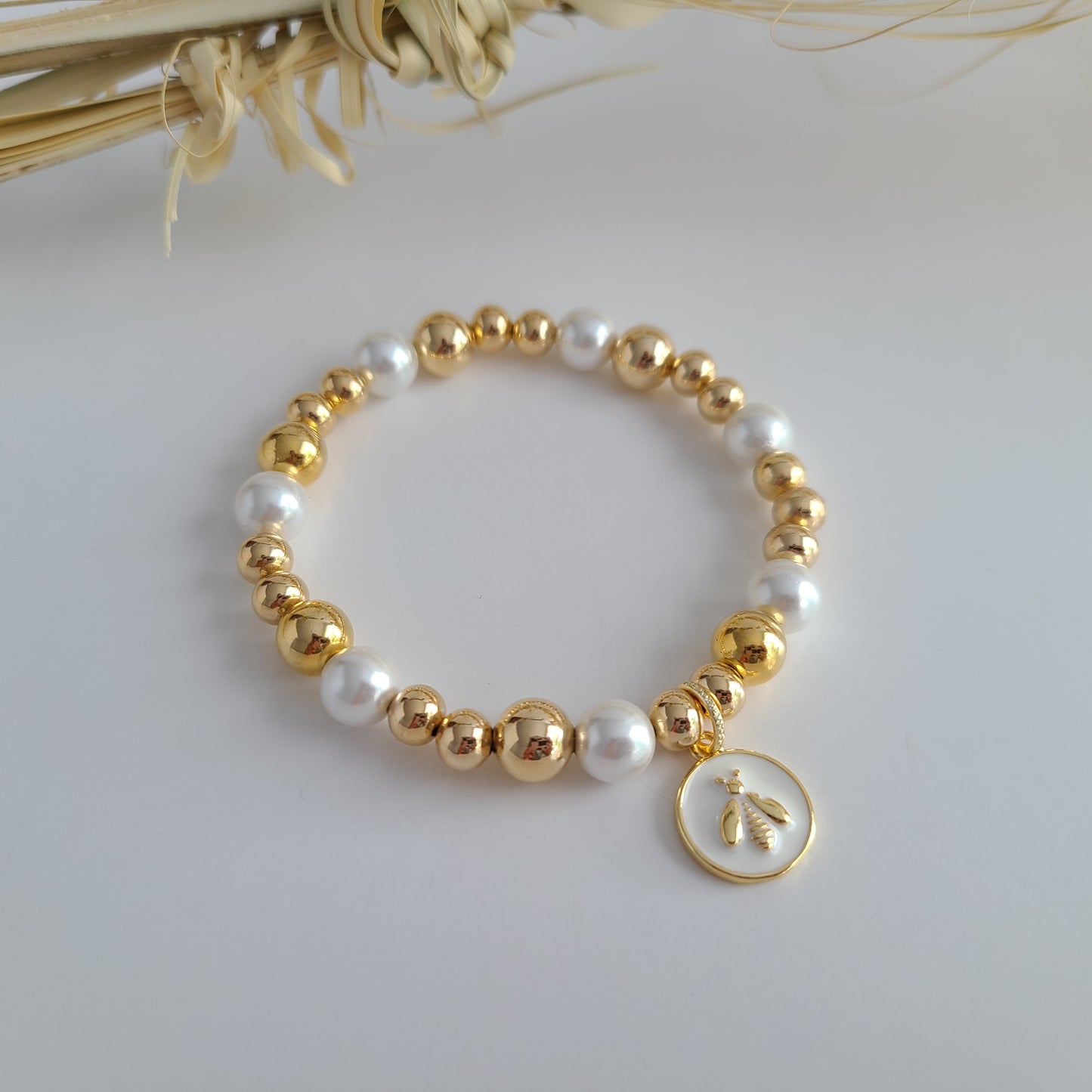 Bracelet Libellule & Perles