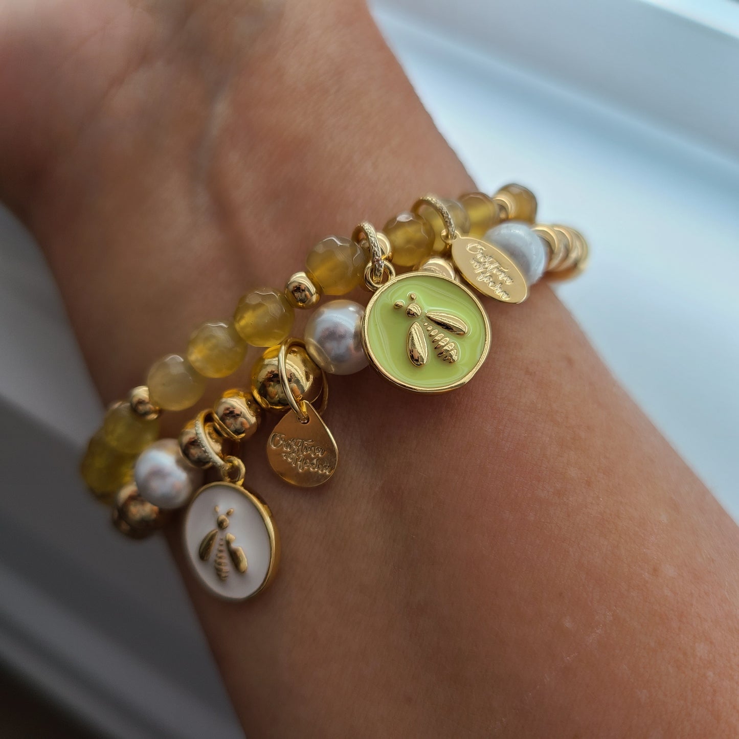 Bracelet Libellule & Perles