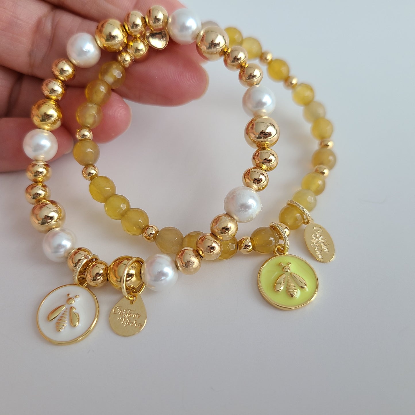 Bracelet Libellule & Perles