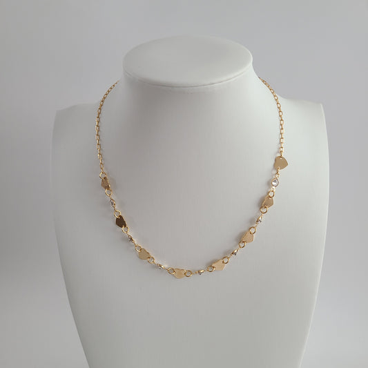 Collier coeur et cristal