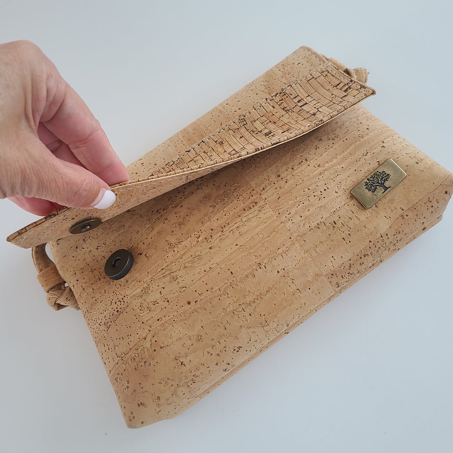 Mila Cork Handbag - Beige