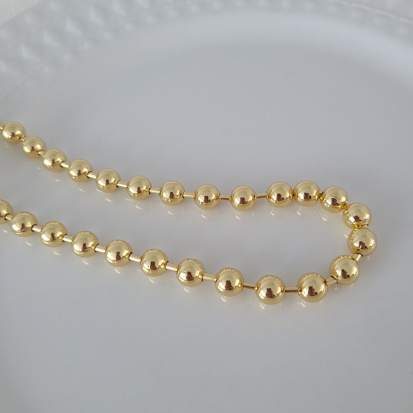 Small Golden Bead Necklace
