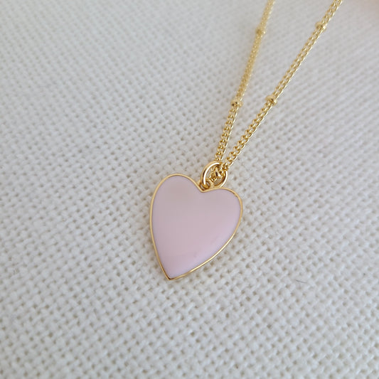 Collier Coeur Rose