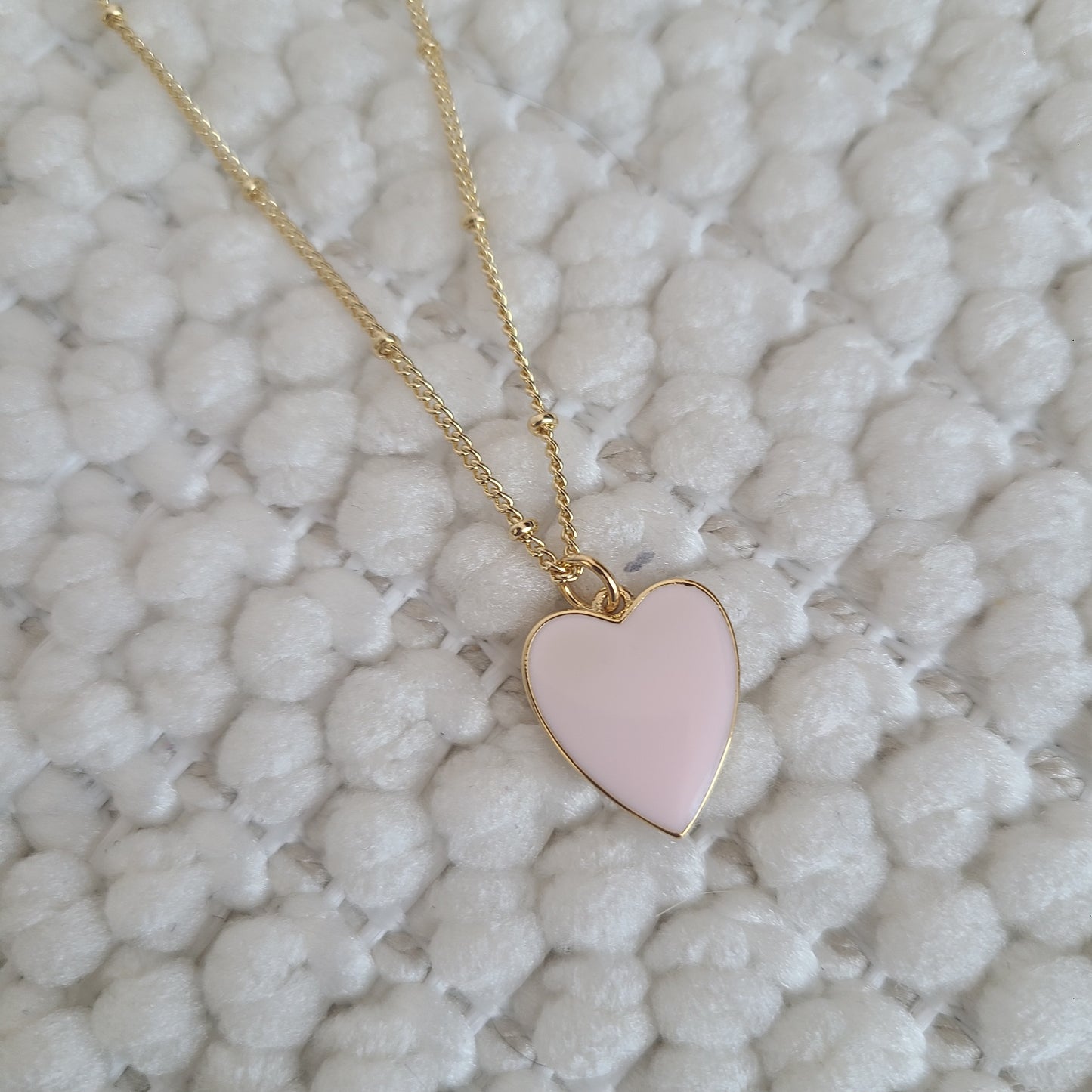Collier Coeur Rose