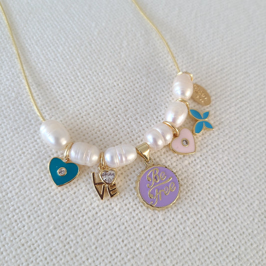 Pearls & Be Free Charm