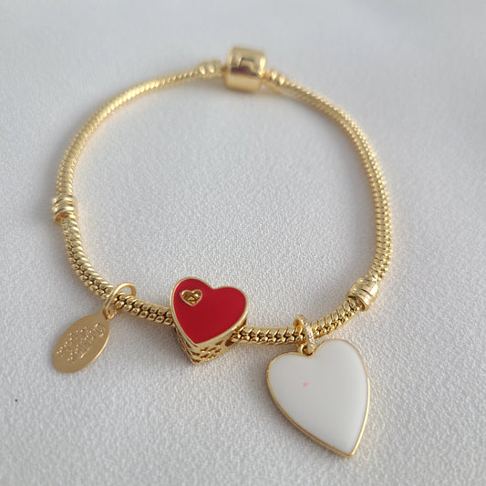Bracelet Coeur Blanc
