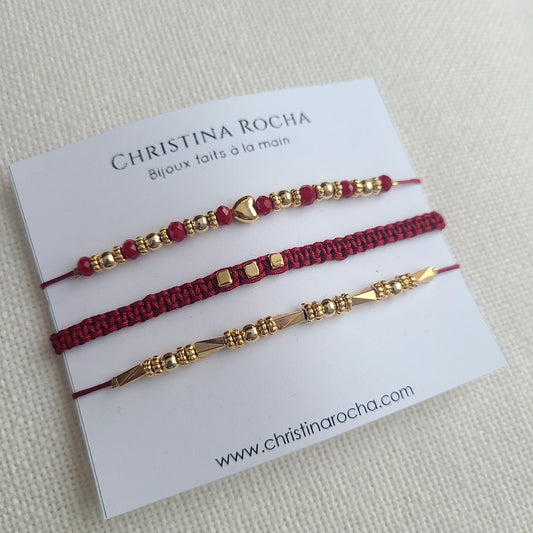 Escarlata Trio Bracelets