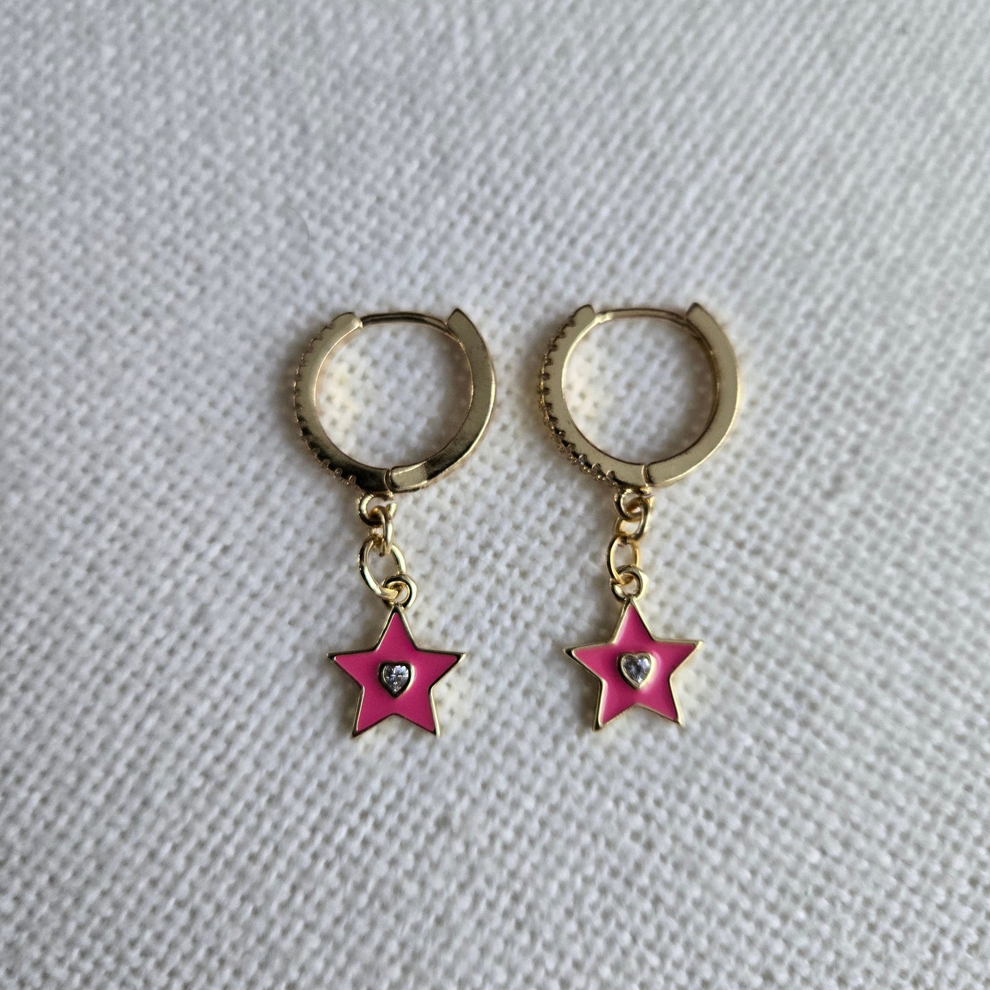 Boucles d'oreilles créoles roses de rêve