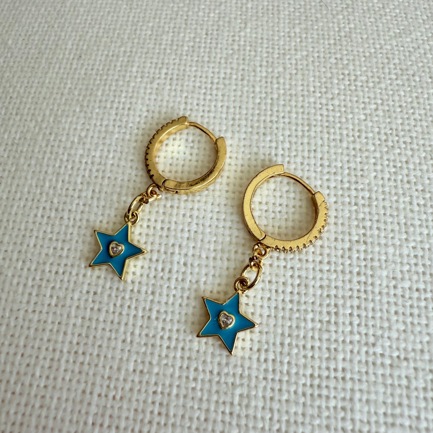 Boucles d'oreilles créoles Dream Blue