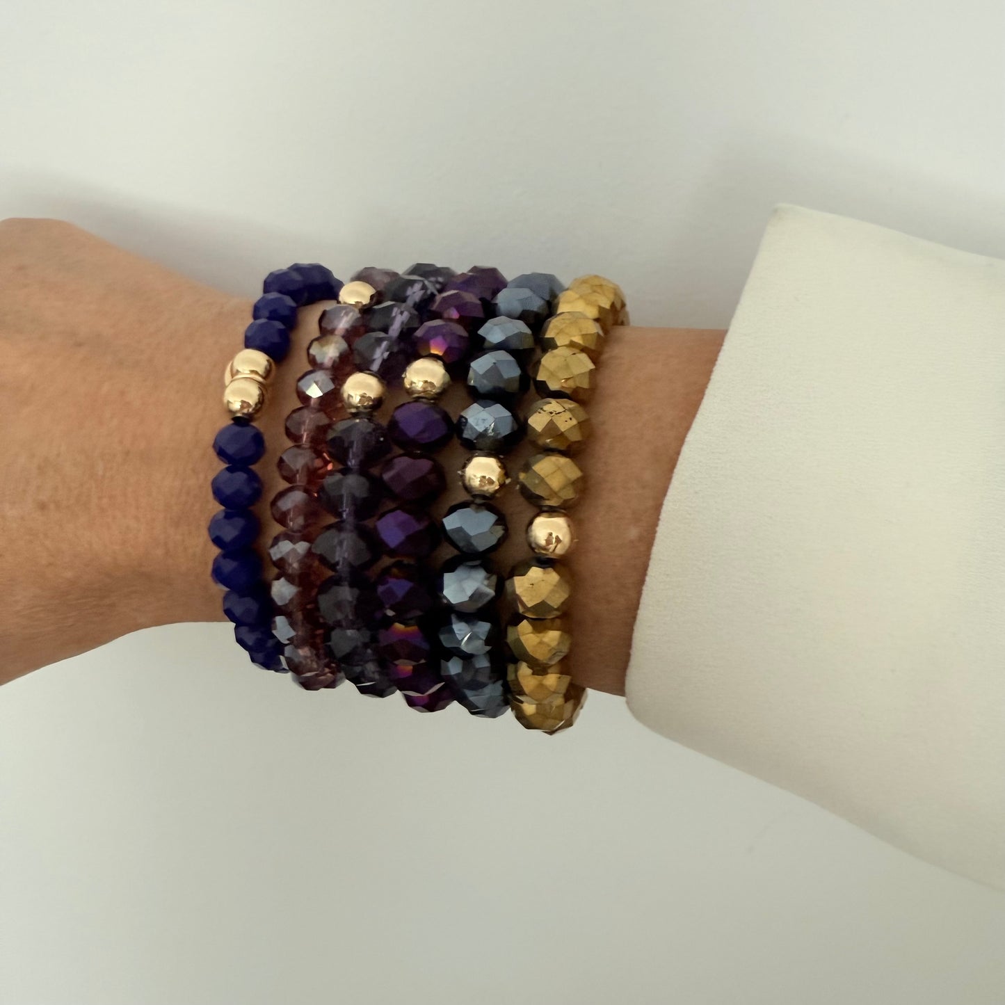 Bracelet Murano Glow – Violet profond