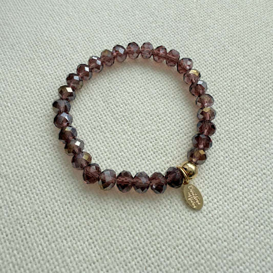 Bracelet Murano Glow – Champagne fumé