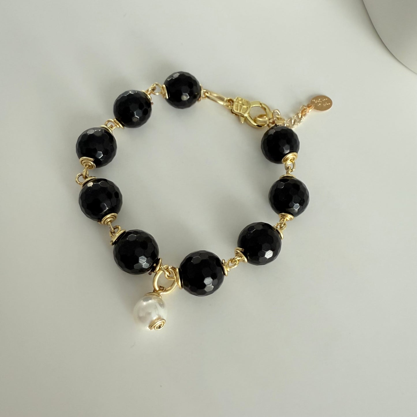 Bracelet en agate noire