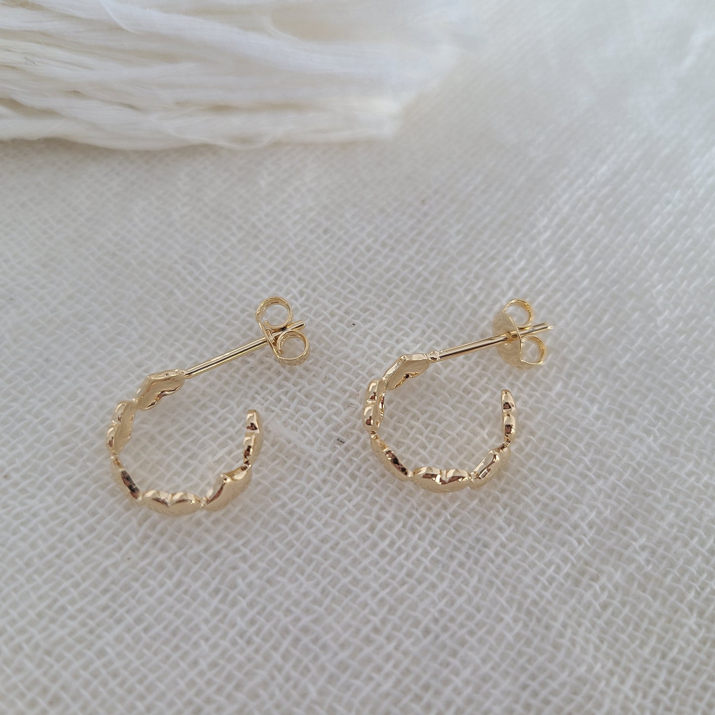 Mini Heart  Hoop Earrings