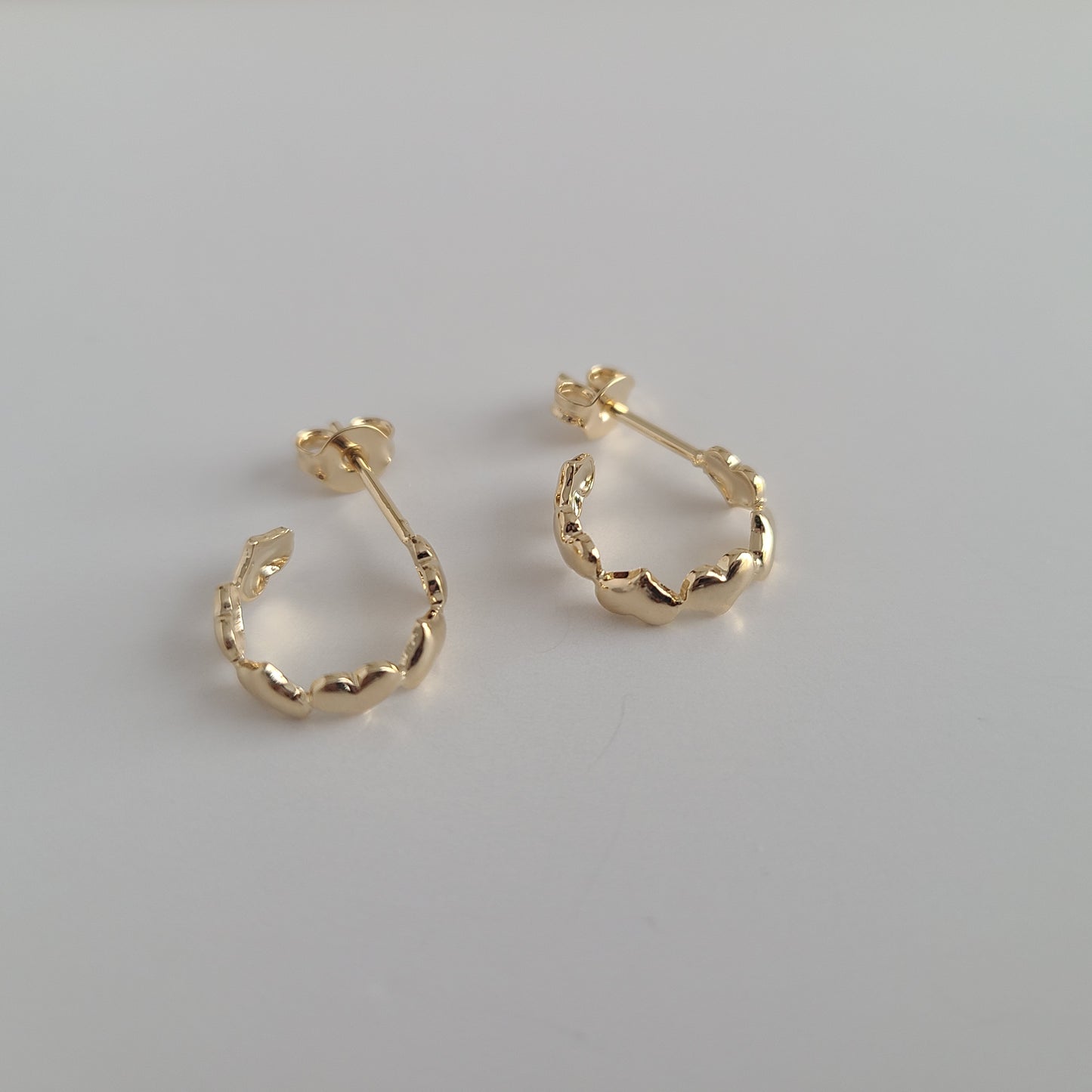 Mini Heart  Hoop Earrings