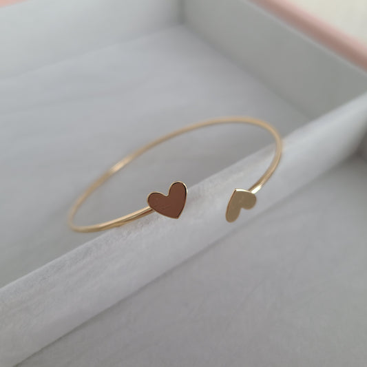 Bracelet jonc coeur