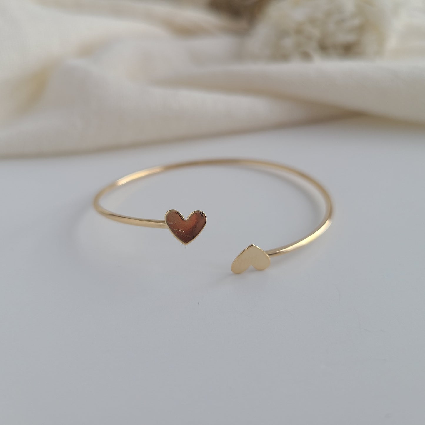 Bracelet jonc coeur