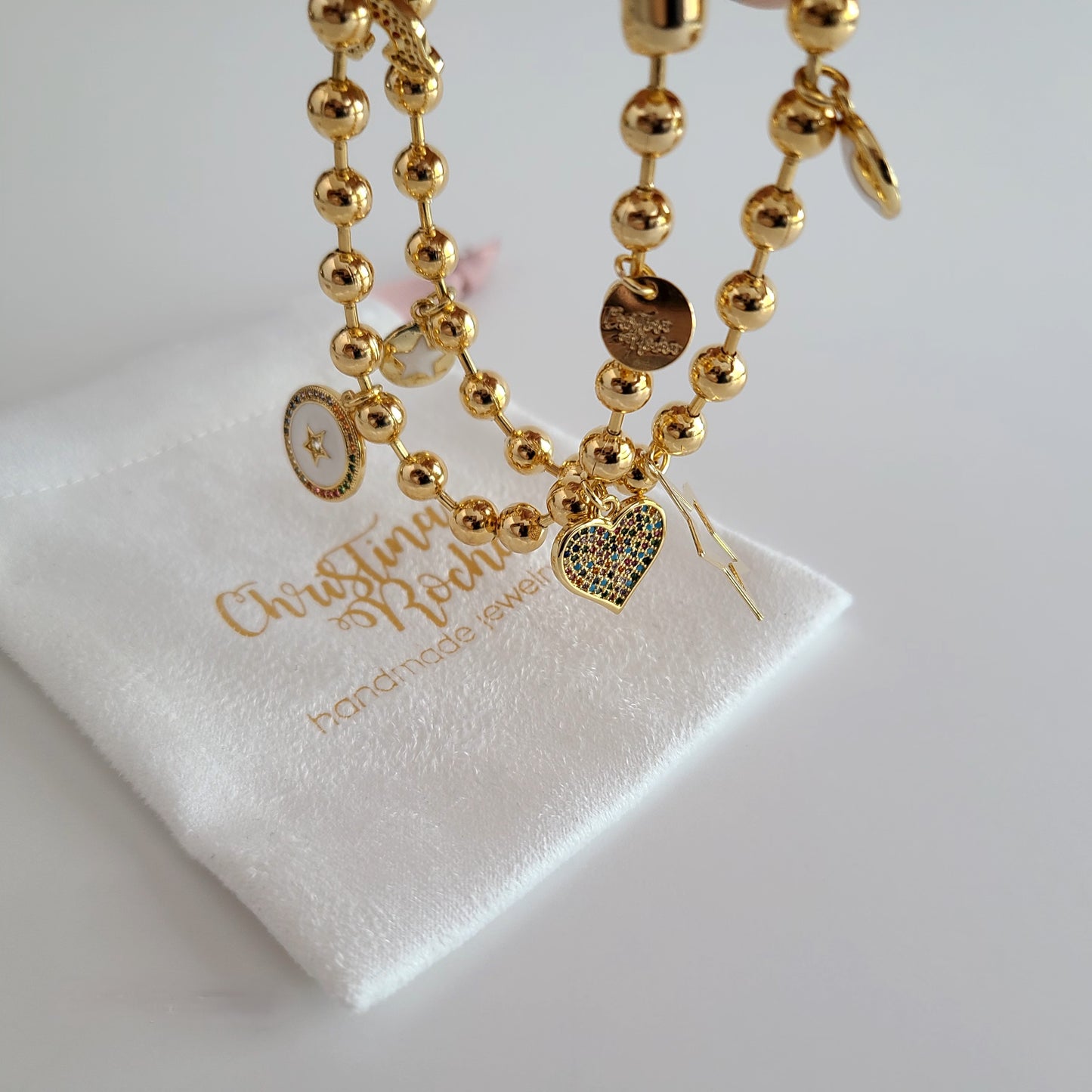 Gold Ball Chain Bracelet - Hope