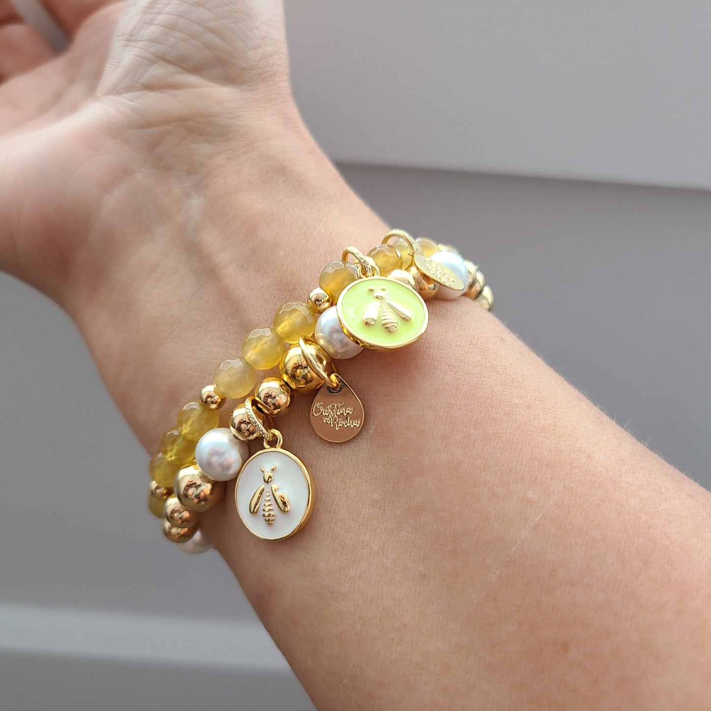 Yellow Dragonfly Bracelet