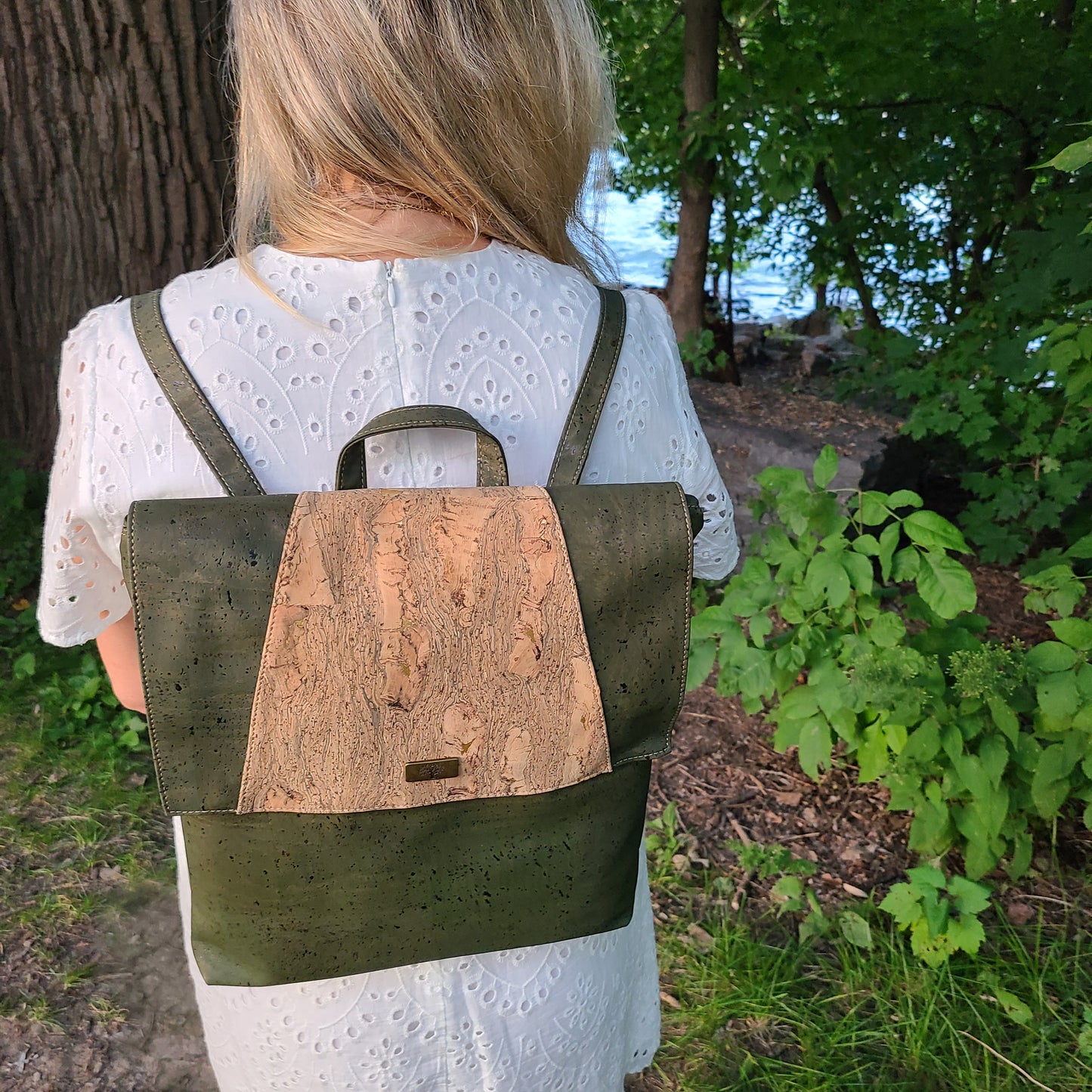 Christina Cork Backpack - Green