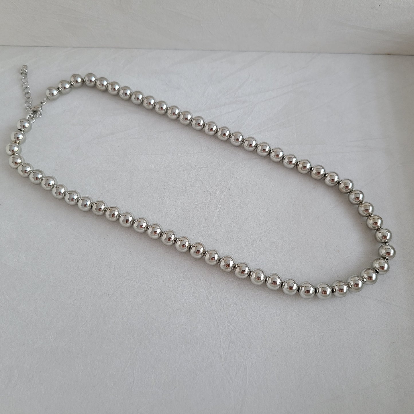 Collier chaîne à billes en argent