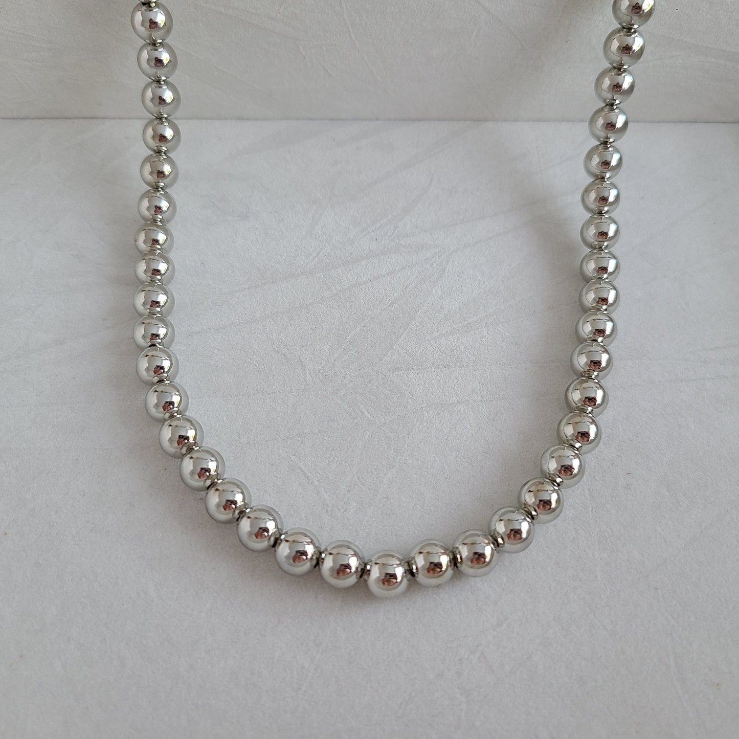 Collier chaîne à billes en argent