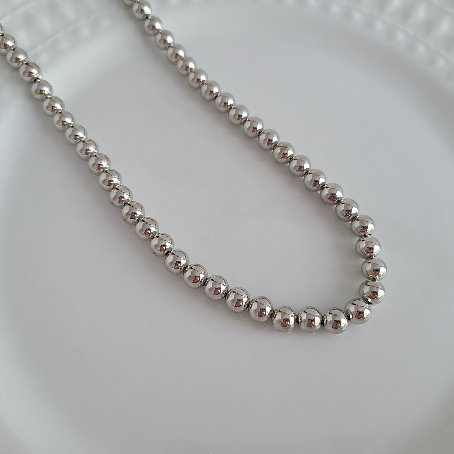 Silver Ball Chain Necklace