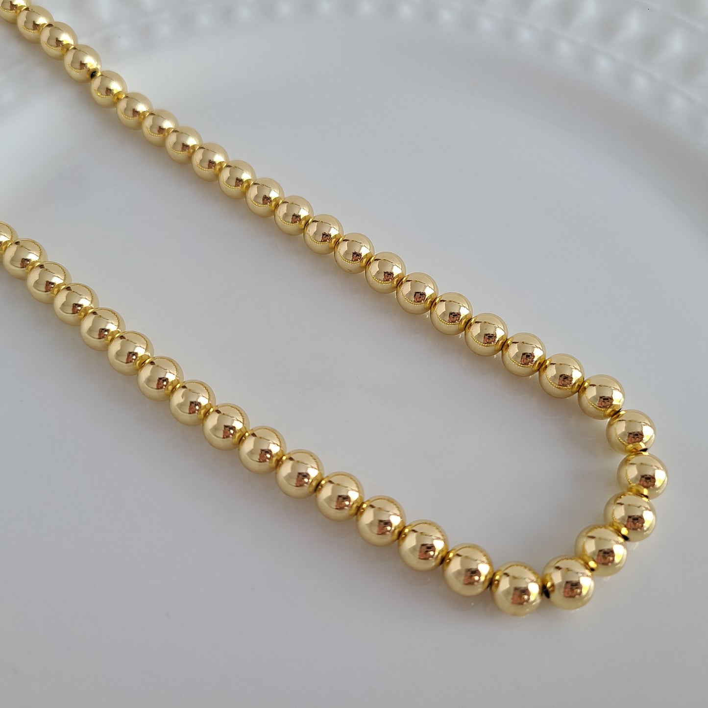 Gold Ball Chain Necklace