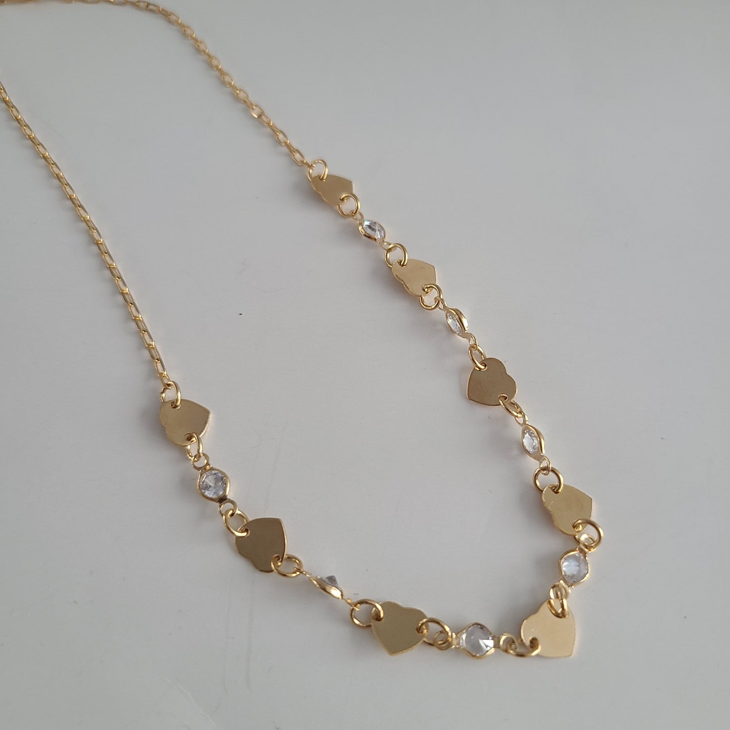 Collier coeur et cristal