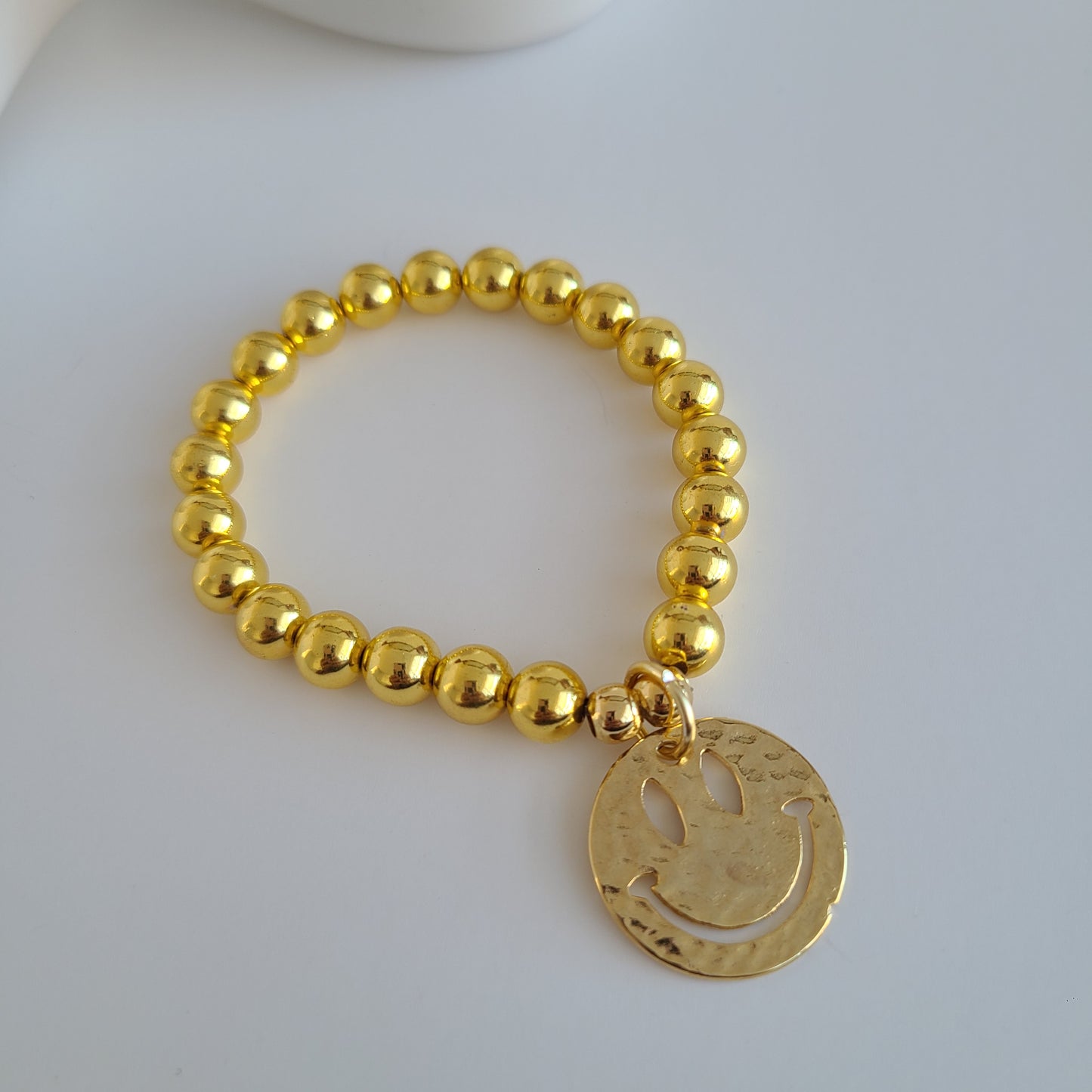 Gold Happy Face Bracelet