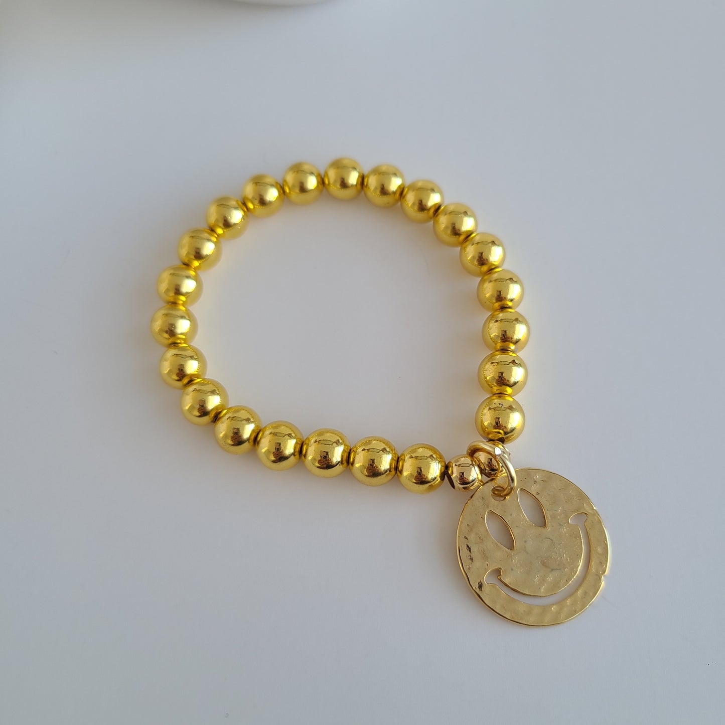 Gold Happy Face Bracelet