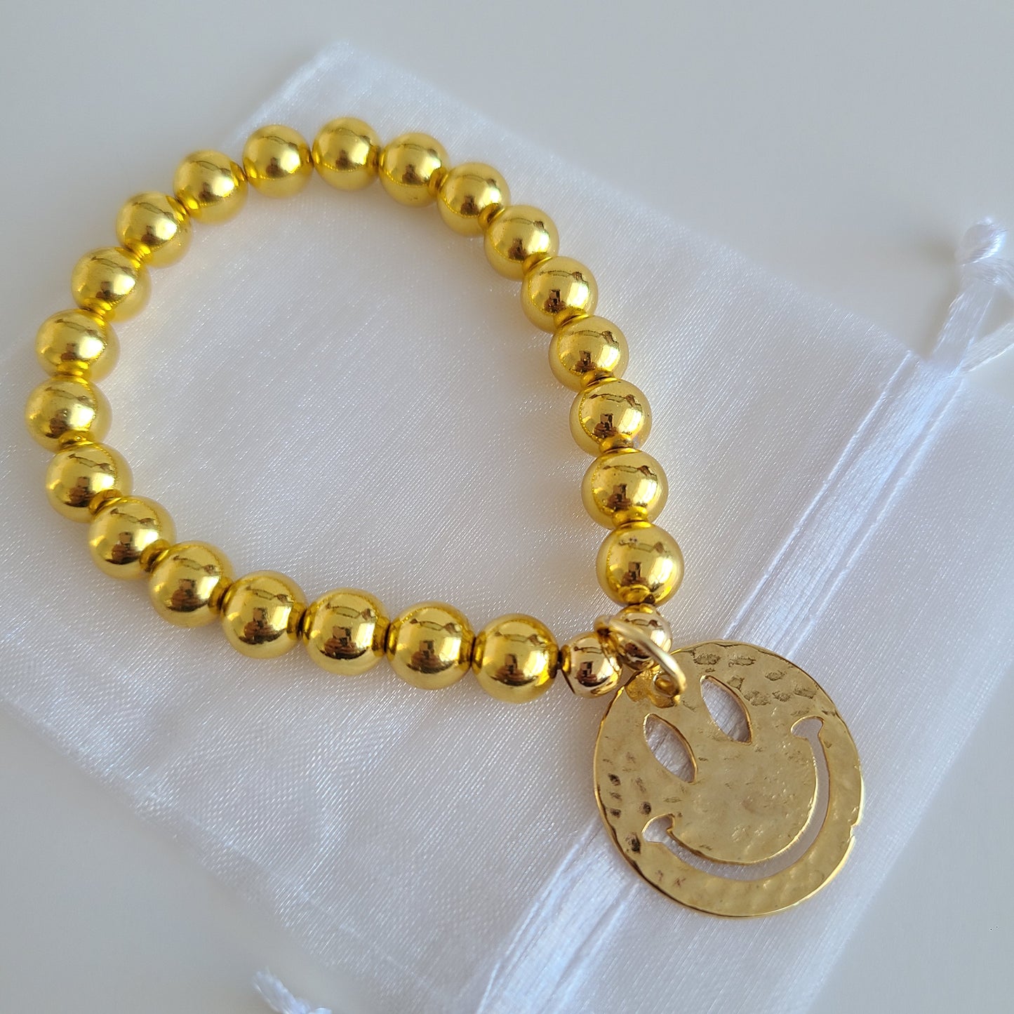 Gold Happy Face Bracelet