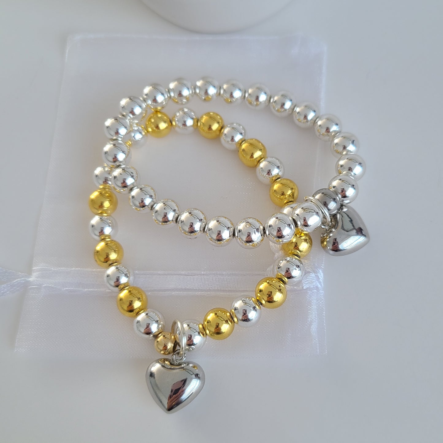 Bracelet d'amour en or et argent