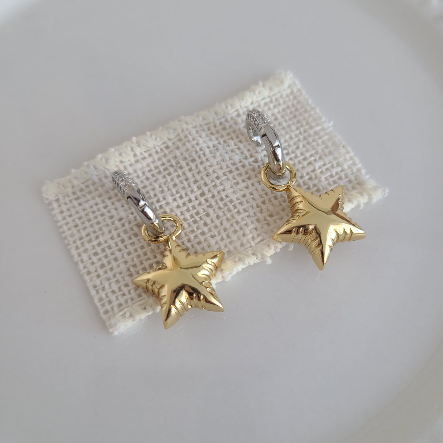 Star Hoop Earrings