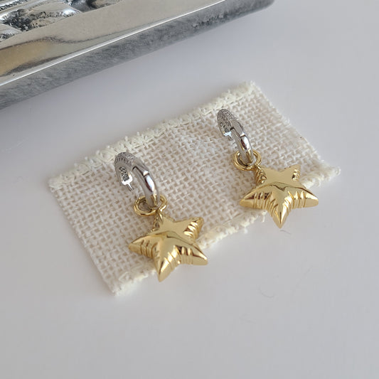 Star Hoop Earrings