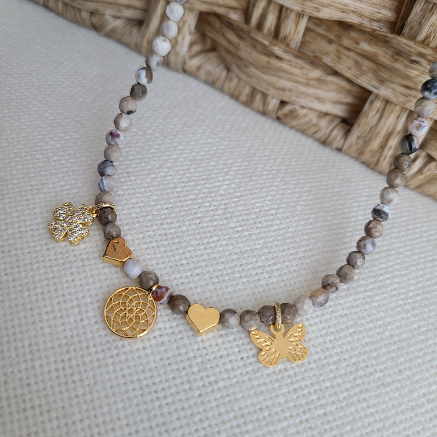 Mandala Agate Stones Necklace