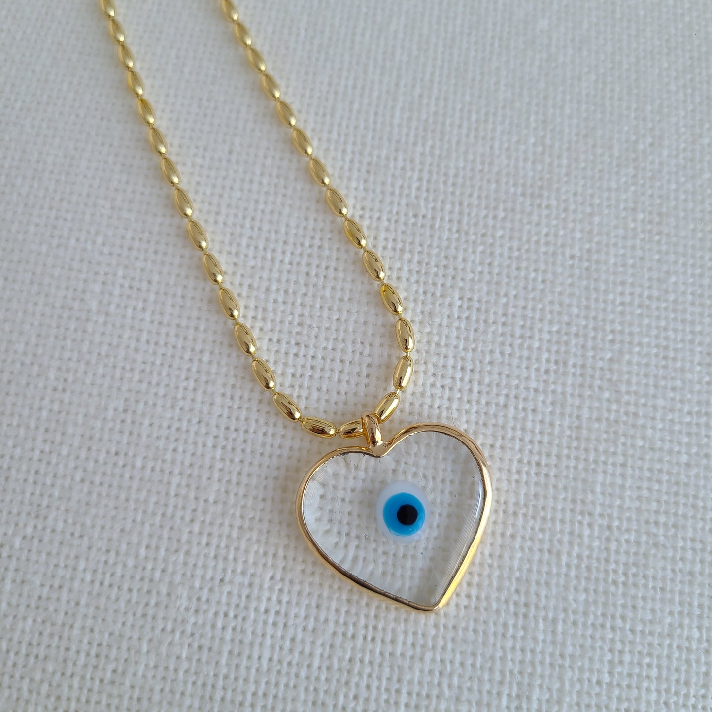 Evil Eye Heart - Necklace