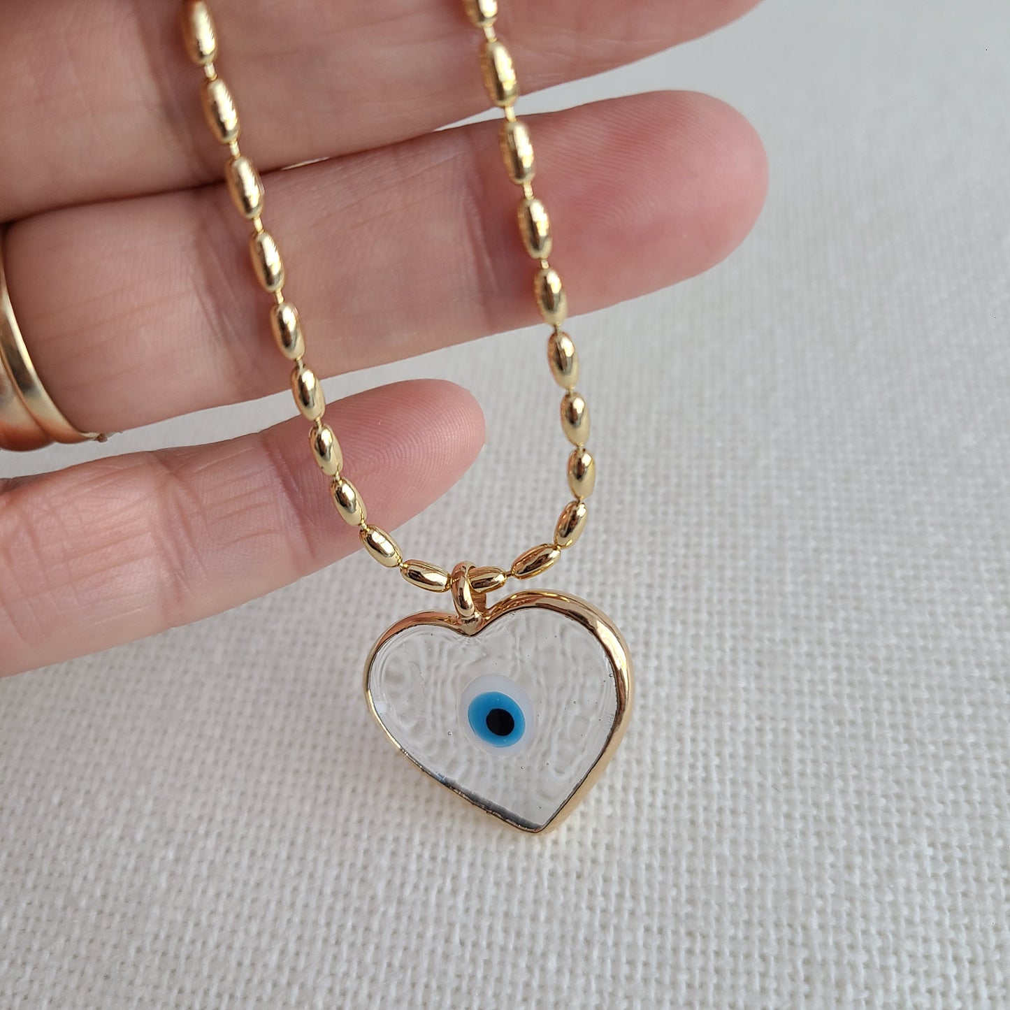 Evil Eye Heart - Necklace