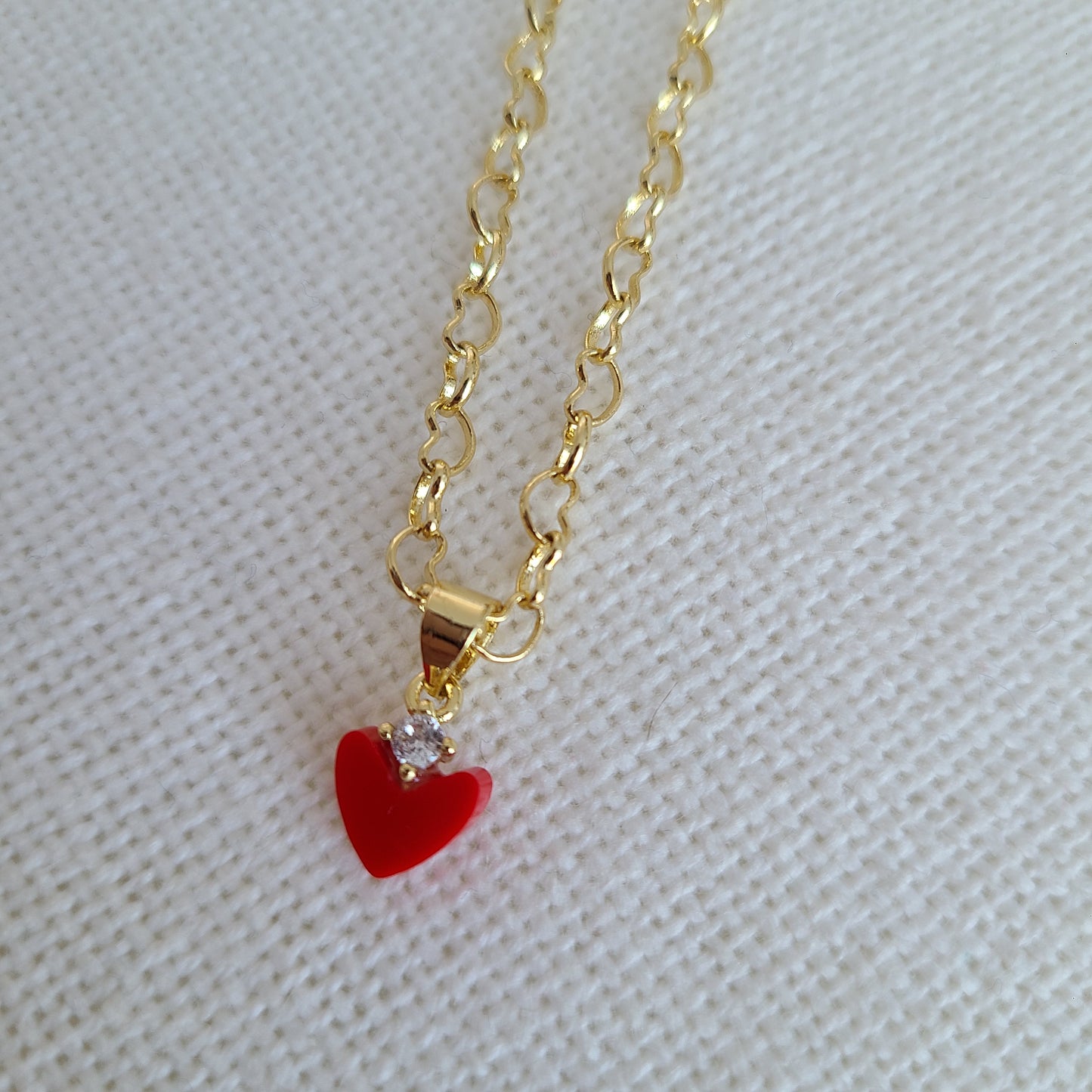 Collier Coeur Rouge