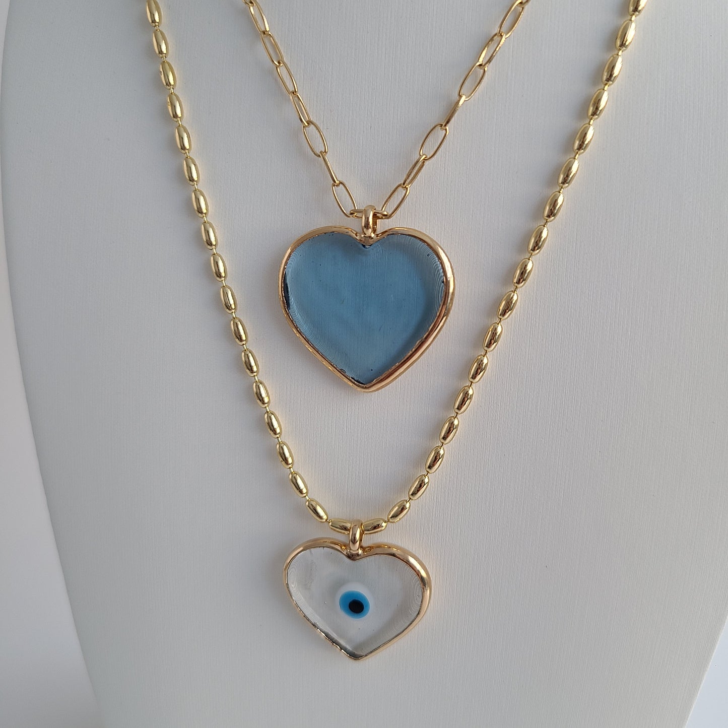 Blue Murano Heart - Bracelet