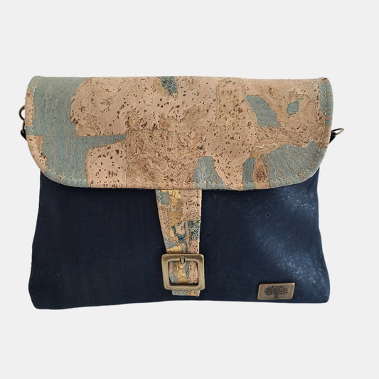 Sac à main en liège Anastasia - Bleu