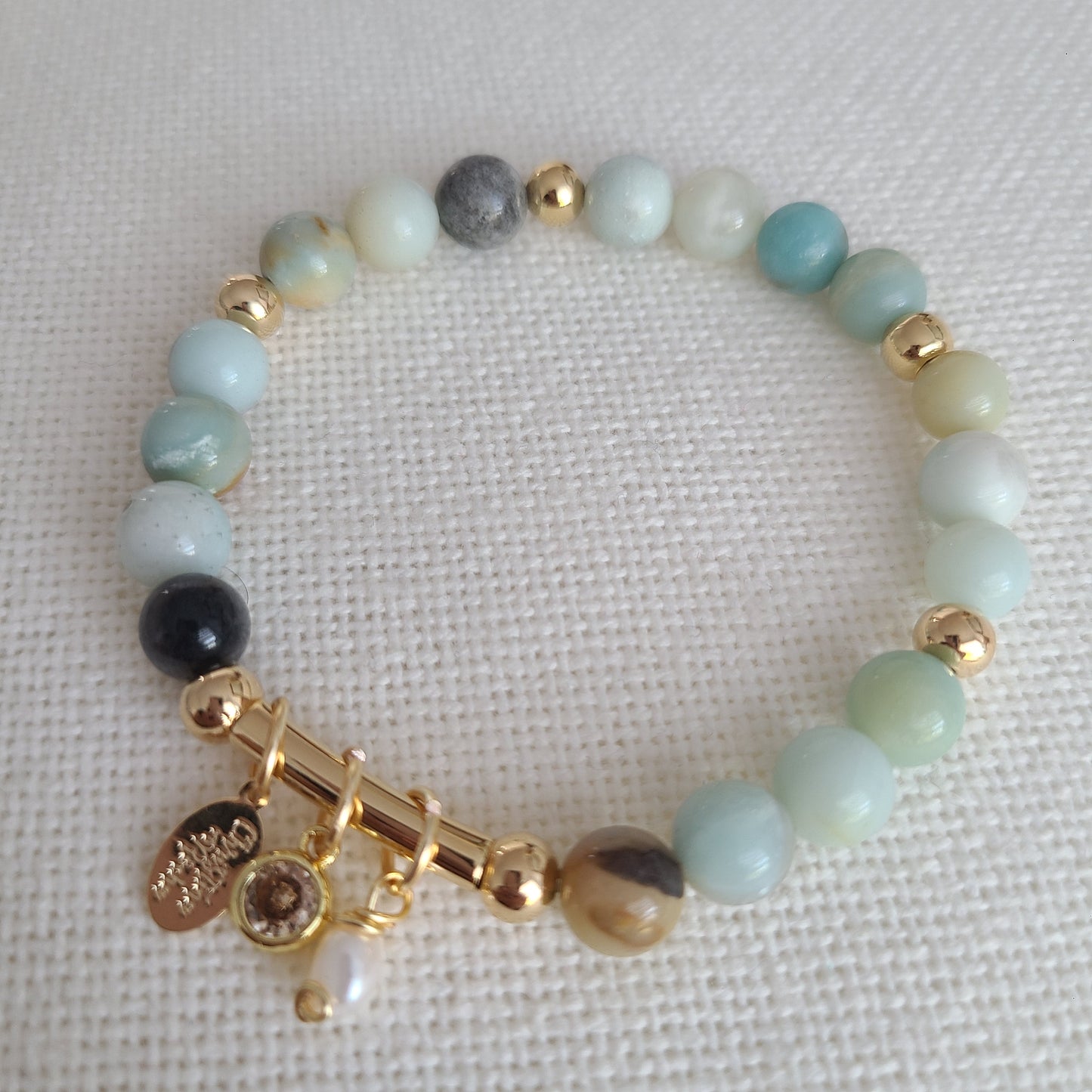 Bracelet en perles d'amazonite