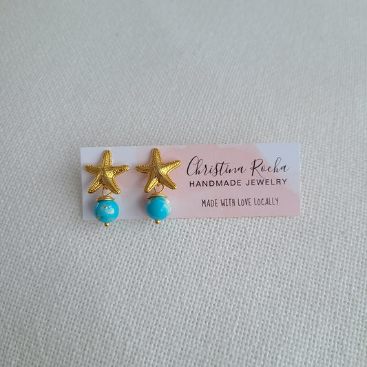 Starfish - Turquoise Earrings