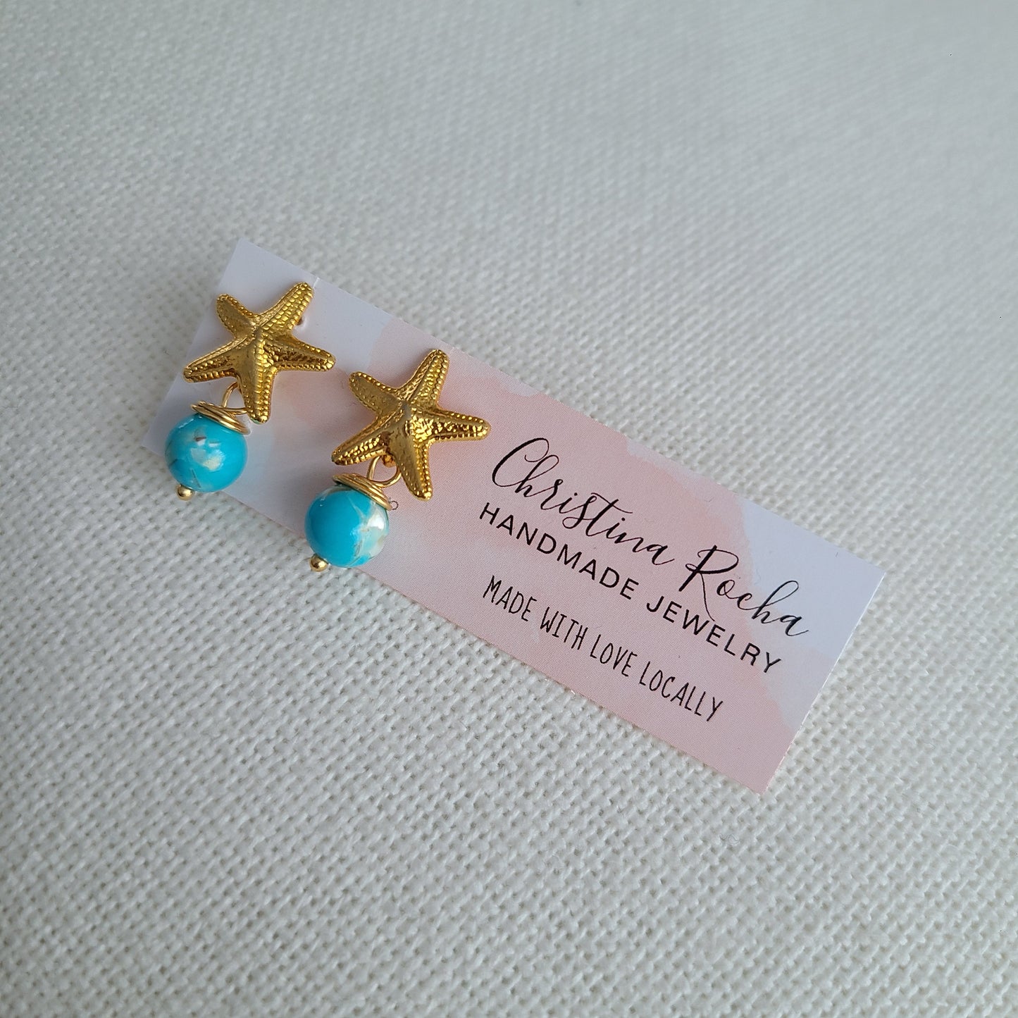 Starfish - Turquoise Earrings