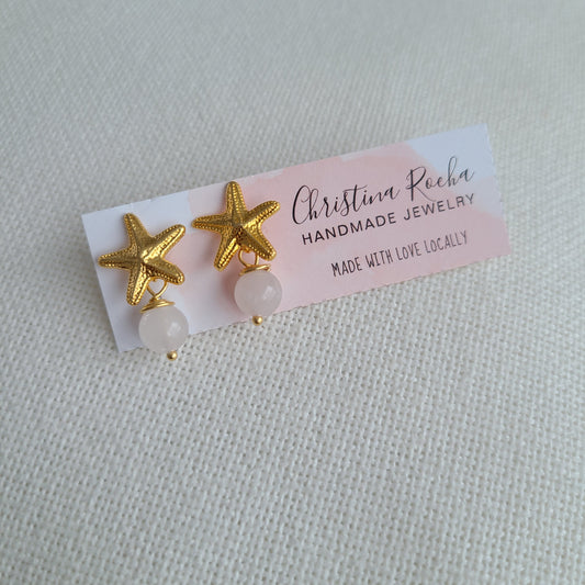 Starfish- Rose Earrings