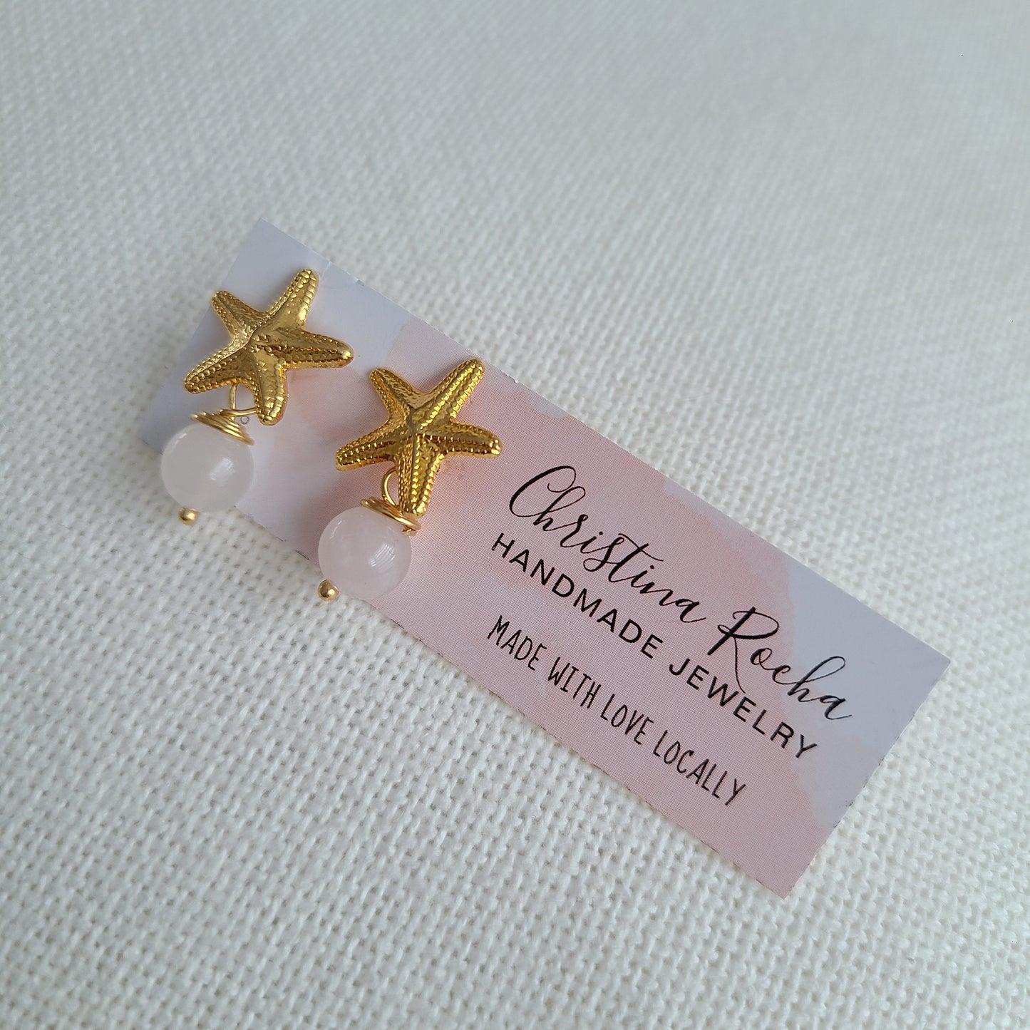 Starfish- Rose Earrings