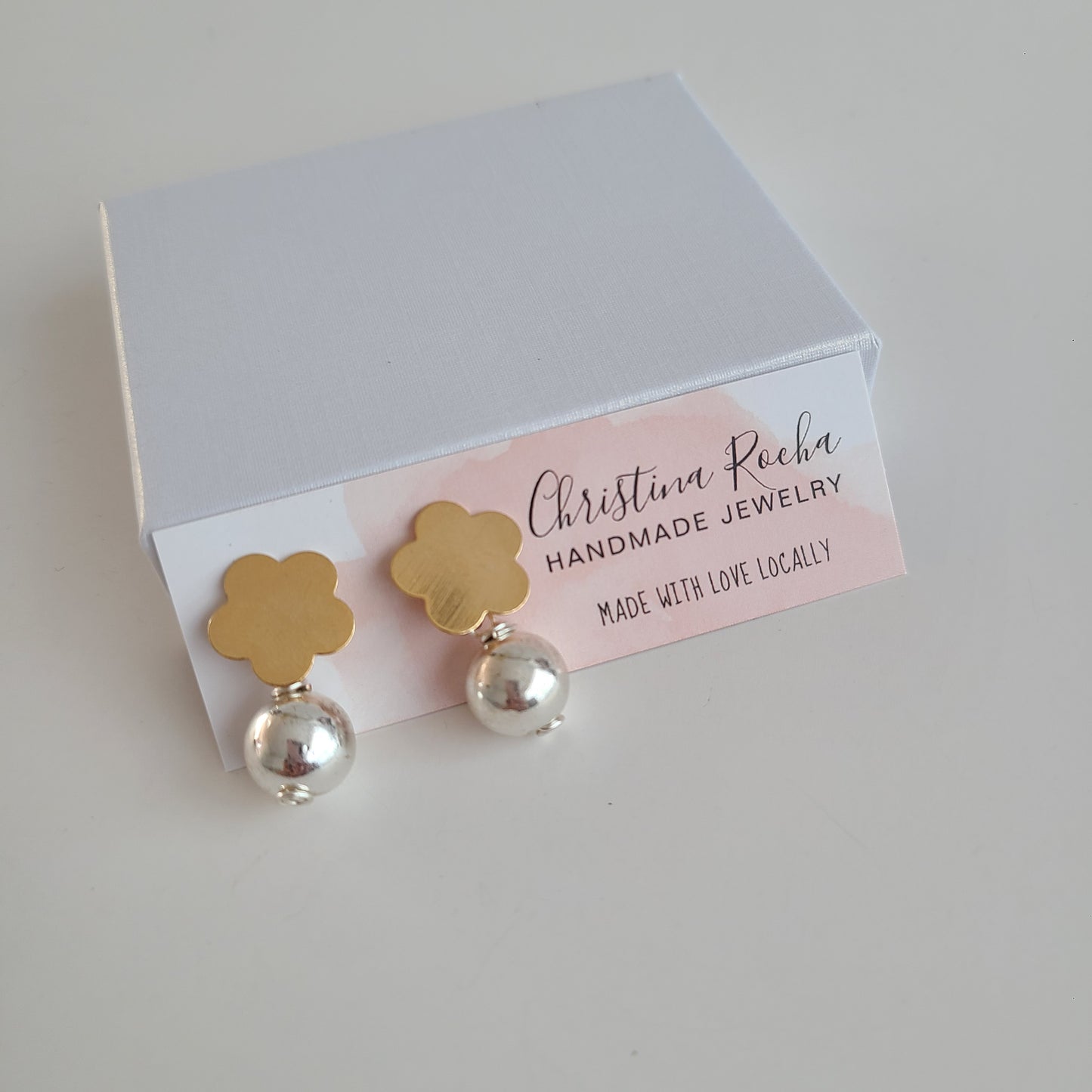 Boucles d'oreilles Fleurs d'or