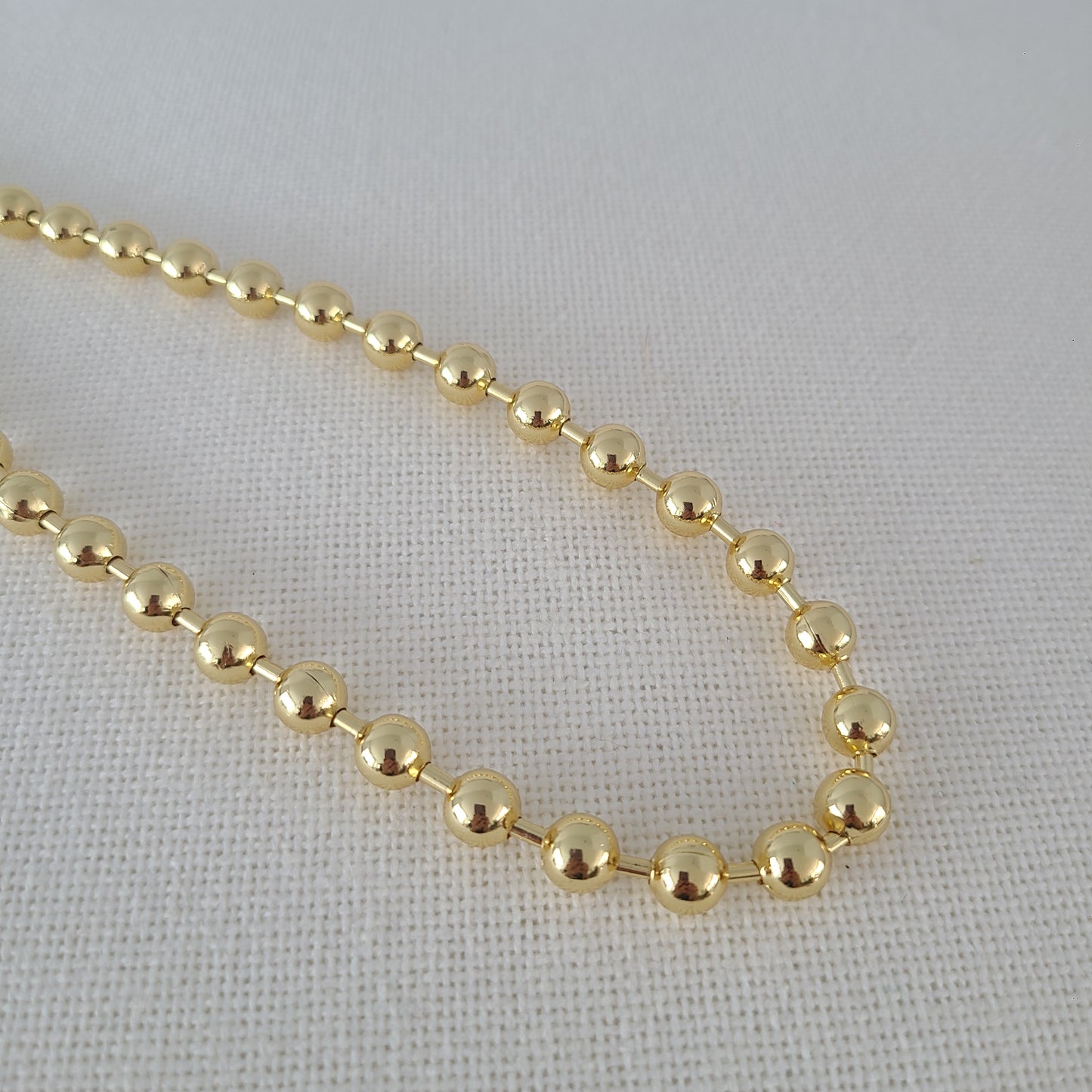 Small Golden Bead Necklace