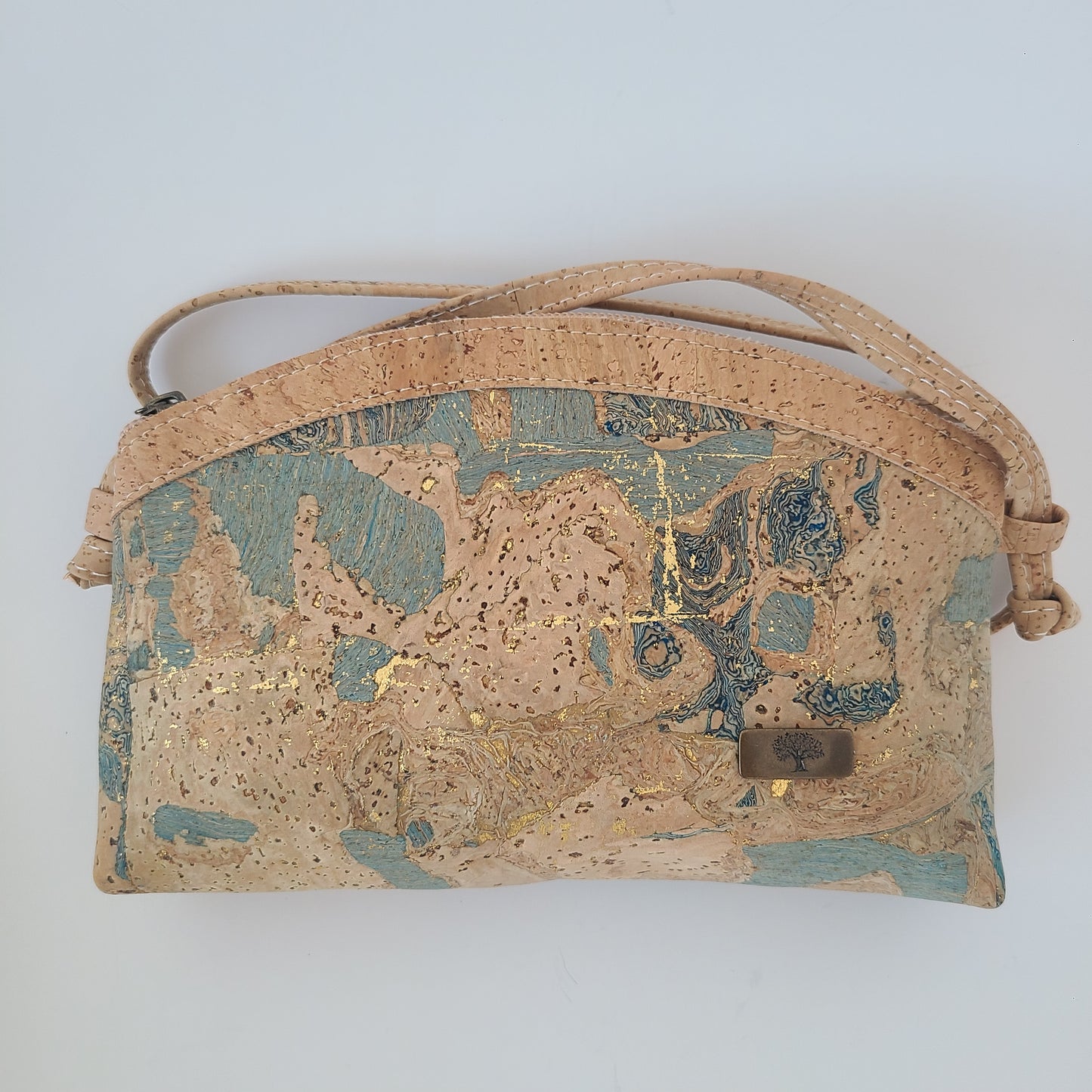 Nina Cork Handbag - Turquoise