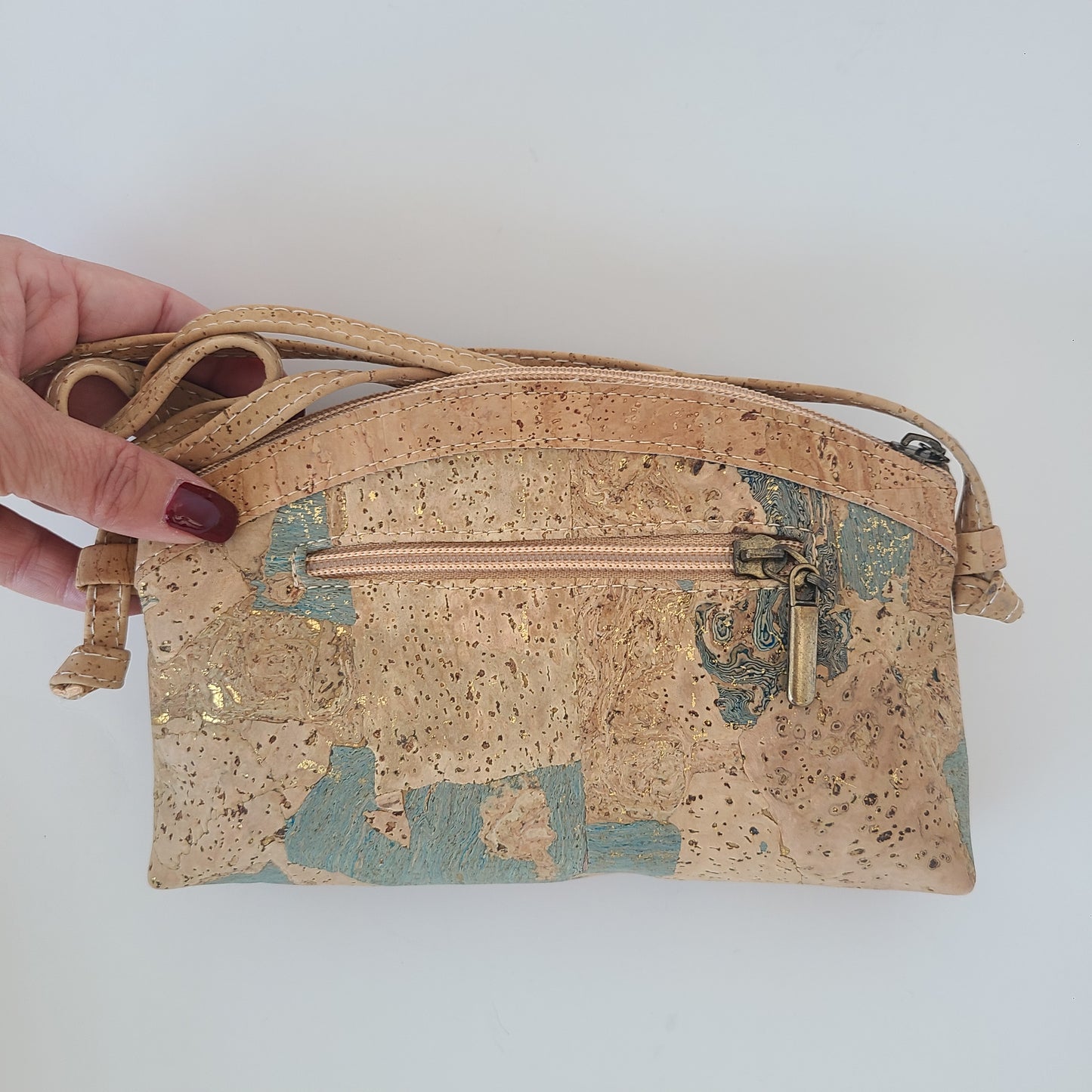 Nina Cork Handbag - Turquoise